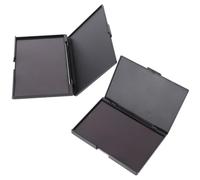 YARNOW Paleta Magnética de Maquillaje Vacía para Sombras de Ojos y Colorete, Bandeja Ligera de Abs Negra, 2 Piezas para DIY y Maquillaje Portátil