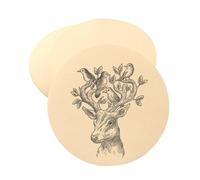 YARNOW Papel para Dibujar Redondo para Bocetos y Pintura, 25 Hojas Papel Kraft Grueso de 250g, 29 Cm de Diámetro para Arte, Dibujo y Manualidades Escolares
