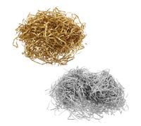 YARNOW Papel Triturado de Rafia Metalizado Dorado y Plateado Relleno Brillante para Cajas Regalo Manualidades DIY Decoración Festiva para Cumpleaños y Shower