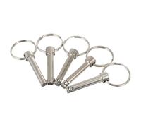 YARNOW Pasador de Seguridad de Acero al Carbono 6x32 Mm Bola, 5 Piezas, Pasador de Acoplamiento para Tapas Bimini, Accesorio para Embarcaciones y Hardware Marino, Liberación Rápida, Uso