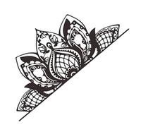 YARNOW pegatina mandala decorativa pegatinas pared adhesivo pared batom decorativo etiqueta engomada de la decoración de la pared mural de mandalas etiqueta de la pared decorativa Black