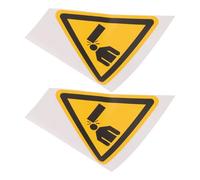 YARNOW Pegatinas de Advertencia de Seguridad Texto Cuidado Cabeza, 2 Unidades, Triángulo Reflectante de Pvc 10x10 Cm para Máquinas y Áreas Industriales, Señal de Precaución para Evitar
