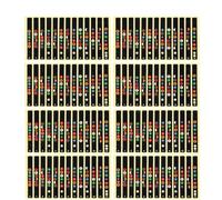 YARNOW Pegatinas para Diapasón de Guitarra Acústica y Eléctrica, 10 Piezas Adhesivas Negras para Notas y Mapa de Trastes, Accesorio para Aprender y Practicar Cuerda de 6