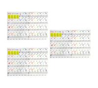 YARNOW Pegatinas para Teclado de Piano de Pvc Fáciles de Quitar para Principiantes, 3 Piezas Accesorios para Desarrollar Hábitos de Tocar Piano
