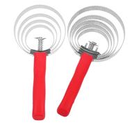 YARNOW Peine de Acero Inoxidable Reversible para Caballos y Vacas 2 Unidades 4 y 5 Anillos Metálicos Mango Ergonómico Cómodo Herramienta de Aseo Multifuncional para Ovejas y Perros