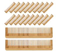 YARNOW Peine de Madera Natural 12 Piezas para Barba y Cabello Desechable Tamaño Portátil 13,5x3x0,6cm, Adecuado para Cuidado y Desenredar en Estancias y Bolsos