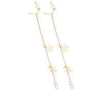 YARNOW Pendientes Correa Antipérdida para Auriculares Inalámbricos Apple Diseño Ergonómico Oro Colgante Chic Oreja Accesorios Anticaída para Uso Diario