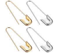 YARNOW Pendientes De Alfiler Creativos Para Mujer, 2 Pares En Diseño Moderno Material De Aleación Resistente Para Uso Diario