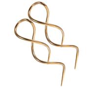 YARNOW Pendientes de Enhebrado en Espiral Dorados para Mujer, Acero Inoxidable, 2 Piezas, Colgantes Curvas Onduladas, Uso Diario y Ocasiones Obsequios