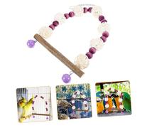 YARNOW Perchero De Madera para Pájaros Columpio Natural para Jaula De Periquitos y Aves Pequeñas Juguete Colgante para Descanso y Ejercicio Accesorio Divertido y Práctico