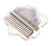 YARNOW Piano de Pulgar Kalimba Transparente de Acrílico 17 Tonos Portátil para Principiantes Instrumento Musical de Mano Compacto y Ligero Adecuado para Aprendizaje y Entretenimiento