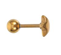 YARNOW Piercing para Lengua de Acero Inoxidable Dorado en Forma de Estrella, Joyería Duradera Que Reduce Riesgo de Alergias para Uso Diario y Fiestas