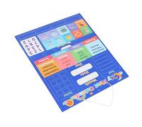 YARNOW Pizarra cognitiva Gráfico Educativo de la Temporada Chicos Ok Calendario Diario EY Junta Juguete a Juego de la Semana Calendario Infantil Papel cuché Blue