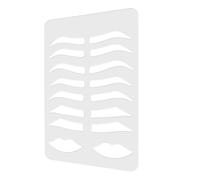 YARNOW Plantilla para delinear cejas acrílica reversible, molde práctico para maquillaje y tatuajes, herramienta esencial para artistas y micropigmentación