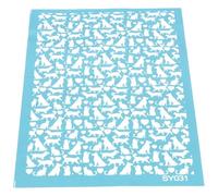YARNOW Plantillas de Arcilla Polimérica Reutilizables de Poliéster Diseño de Perro, Gato y Corazón para Diy, Mejora la Creatividad y Habilidades Manuales