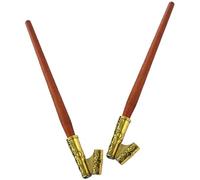 YARNOW Portalápices Oblicuo de Madera y Aleación de Hierro, Clásico y Fácil de Limpiar, 2 Piezas para Caligrafía y Práctica de Escritura Artística