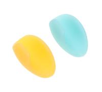 YARNOW Protector De Dedos Para Flauta De Silicona 2 Piezas, Funda De Apoyo Para Dedos Colores Azul Claro y Amarillo, Accesorio Cómodo Para Aliviar Fatiga Instrumentos Musicales