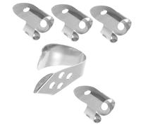 YARNOW Púa De Guitarra Pulgar De Acero Inoxidable Púas Pequeñas Prácticas Para Banjo Ukelele y Guitarra De Banda Accesorio Para Practicar Ukelele