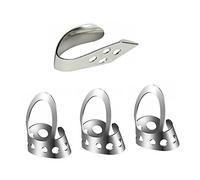 YARNOW Púas Para Pulgar Ajustables De Acero Inoxidable Para Banjo, Guitarra, Ukelele y Mandolina, Set De 4 Unidades, Selección De Dedo Metálica Para Protección De Uñas y Control Superior