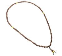 YARNOW Pulsera De Cuentas De Madera Artesanal 108 Perlas Resistente Para Mujer y Hombre Estilo Étnico Pulsera Portátil Decorativa Meditación Obsequio Original Unisex