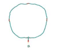 YARNOW Pulsera Étnica de Cuentas de Oración 108 Piezas de 6Mm Turquesa Natural para Meditación y Yoga Pulsera Tibetana Unisex de Estilo Étnico para Protección y Buena Fortuna Diaria