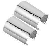 YARNOW Pulseras Anchas Plateadas para Mujer 2 Piezas Brazaletes Abiertos Largos de Superficie Pulida Diseño Grueso y Ajustado para Fiestas Festivales y Actuaciones en Escenario