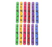 YARNOW Pulseras Slap Círculares Para Niños, Tamaño Estándar, Bandas De Pvc Color Ninja, Juegos De Halloween y Disfraces Infantiles, 24 Piezas Para Fiestas y Premios Escolares