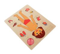 YARNOW Puzzle de Órganos Desmontables para Niños Pequeños Juguete Educativo de Madera Aprendizaje de Anatomía Material Didáctico Aula Regalo Educativo para Niños