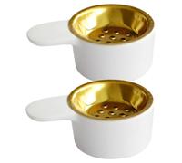 YARNOW Quemador de Incienso de Cerámica Diseño Original Delicado Blanco Portátil y Duradero Paquete de 2 Piezas para Oficina y Bares