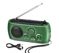 YARNOW Radio Solar de Emergencia Portátil Linterna LED con Manivela y Puerto USB, Plástico Resistente para Viajes y Suministros de Refugio