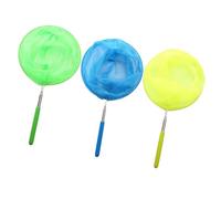 YARNOW Redes Telescópicas para Insectos y Pesca Infantiles 3 Piezas Multicolor Mango Antideslizante de Acero Inoxidable Red Flexible y Bolsillo Seguro para Actividades al Aire Libre
