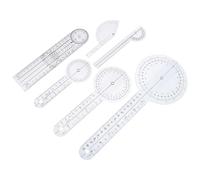 YARNOW Regla Angular de Plástico para Medición Precisa y Lectura Clara Conjunto de 6 Piezas de Goniómetro Rotatorio en Articulaciones y Terapia Física