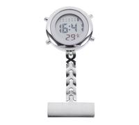 YARNOW Reloj Digital de Cuidadora Diseño Creativo y Delicado, Material de Aleación, Resistente al Polvo Alfiler de Seguridad para Trabajo Diario
