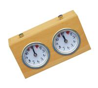 YARNOW Reloj Mecánico Portátil para Ajedrez y Juegos de Mesa, Temporizador Analógico sin Pilas, Tamaño Compacto de Madera, Dispositivo de Cronometraje para Partidas de Ajedrez Chino