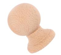 YARNOW Remate de Bola de Madera Maciza sin Pintar, Poste Decorativo Estilo Romano 12x10 Cm para Muebles y Barras de Cortina, Accesorio para Decoración Casa y Remates para Valla