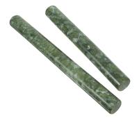 YARNOW Rodillo de Jade Verde para Cocina 2 Piezas Mango Antiadherente y Superficie Resistente Adecuado para Amasar Masa y Preparar Envolturas de Wonton