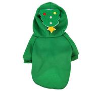 YARNOW Ropa para Perros y Gatos Disfraz de Navidad Cordón Ajustable Sudadera Verde Árbol Talla XS Poliéster Cómodo y Resistente para Invierno Adecuado para Fiestas y Sesiones de