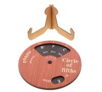 YARNOW Rueda Musical del Círculo de Tonos de Madera con Soporte | Disco de Referencia Armónica, Escala Doble Cara y Rotación de Cinco Grados, para Aulas y Estudios
