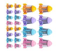 YARNOW Sacapuntas Agujero para Estudiantes Diseño Creativo de Cohete, Plástico Resistente y Paquete de 24 Piezas Adecuado para Uso Escolar Manual Color Aleatorio
