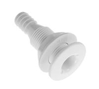 YARNOW Salida de Drenaje Marino de Plástico Blanco para Kayak y Yates, Accesorio Pasacascos Resistente para Condiciones Adversas, Conexión para Manguera de Bomba de Achique 16 MM