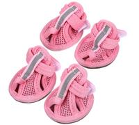 YARNOW Sandalias Paquete de 4 Unidades de Malla para Perros Presa Transpirables y Antideslizantes, Suela de Algodón Verano para Verano y Playa Playa