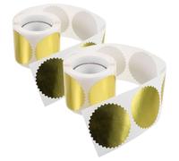 YARNOW Sellos en para Certificados y Medallas, 2 Rollos de Pegatinas Adhesivas Pequeñas para Decoración en Escolares y Celebraciones