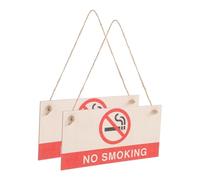 YARNOW Señal de No Fumar de Madera 2piezas Diseño Minimalista para Advertencia Clara en Patios y Entradas, Comunicación Efectiva para Espacios Públicos