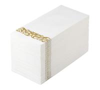 YARNOW Servilletas de Papel Doradas para Banquetes y Hoteles, Paquete de 100 Unidades, Gruesas y Plegadas, Elegantes y Profesionales para Eventos y Celebraciones