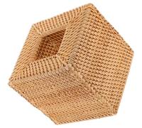 YARNOW Servilletero Cuadrado de Ratán Ligero para Organizar Pañuelos de Papel en Mesa de Comedor o Restaurante Diseño Vintage y Funcionalidad Práctica