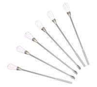 YARNOW Set de 6 Palitos para Mezclar Cera de Acero Inoxidable y Plástico, Varillas Agitadoras para Sellos de Lacre Precisión para Sellar Sobres Color Reutilizable Color Aleatorio