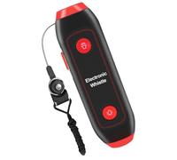 YARNOW Silbato Electrónico de Árbitro Rojo con Luz LED Sos Linterna Integrada 3 Tonos Ajustables Material ABS Duradero con Cordón para Entrenadores Campamento y Actividades al Aire