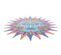 YARNOW sol de hierro decoración de pared dorada póster pegatinas decoración pared wall decoration decoraciones para patio Adorno artesanal para colgar en la pared de hierro planchar Blue