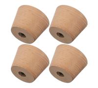 YARNOW Soporte de Esquí de Pared de Madera Maciza de Haya Redonda, Portaesquís Colgante Vertical para Snowboard y Esquís, 4 Piezas, Almacenamiento Interior para Casa, Oficina y Tienda