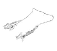 YARNOW Soporte para Bicicleta de 26 Pulgadas Pata de Cabra Metálica Resistente al Desgaste Doble Apoyo Lateral en Acero Plateado Accesorio para Bicicletas de Montaña y Uso Deportivo